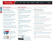 Tablet Screenshot of insuranceqna.com